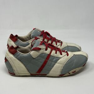 Diesel Babs Shoes Womens 9 Blue Red White Leather Sneakers Retro Y2K Vintage